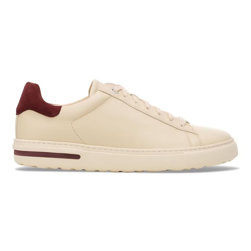 Birkenstock Women's Bend Low Leather Sneaker - Eggshell/Zinfandel