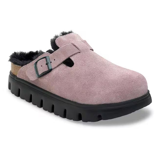Birkenstock Women's Boston Chunky Shearling - Faded Purple