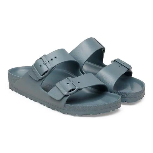 Birkenstock Men's Arizona Essentials EVA Regular Width Sandals- Basalt Gray