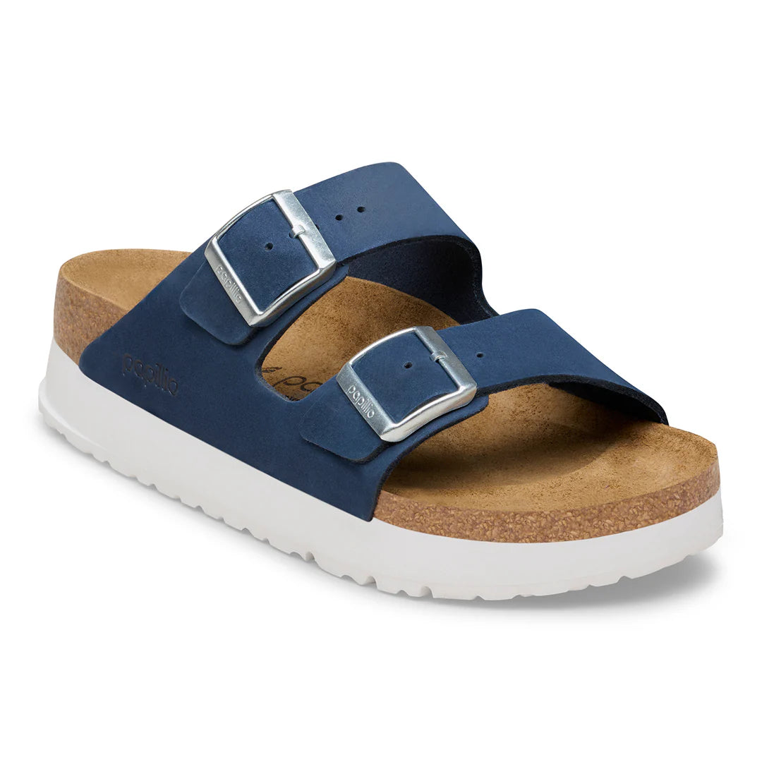 Birkenstock Women's Arizona Flex Platform - New Navy Nubuck