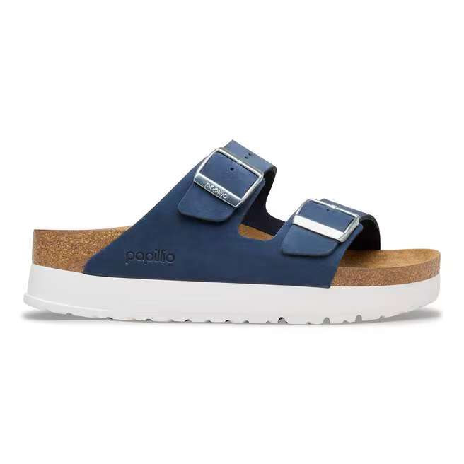 Birkenstock Women's Arizona Flex Platform - New Navy Nubuck
