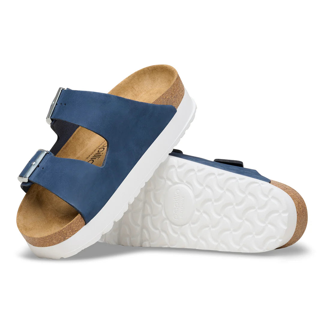 Birkenstock Women's Arizona Flex Platform - New Navy Nubuck