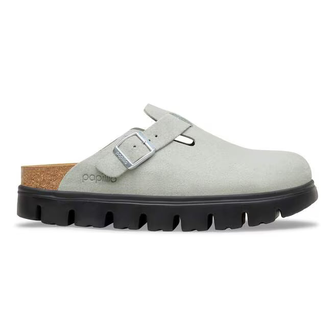 Birkenstock Women's Boston Chunky Suede Leather - Pure Sage