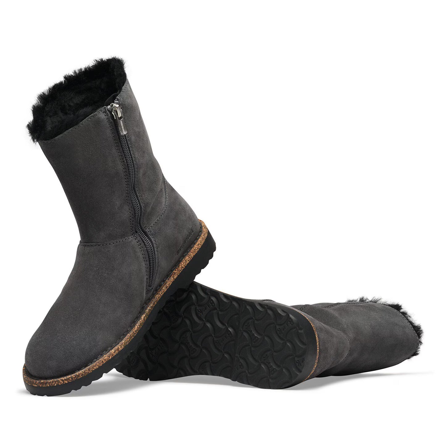 Birkenstock Women's Uppsala Zip Shearling Boot - Charcoal
