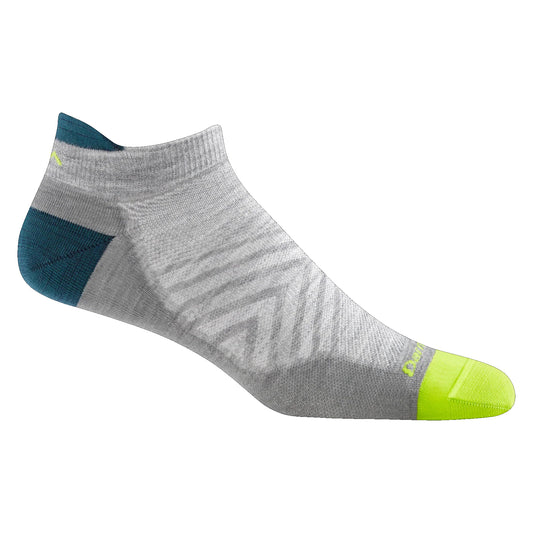 Darn Tough Men's Run No Show Tab Ultra-Lightweight Running Socks - Grey