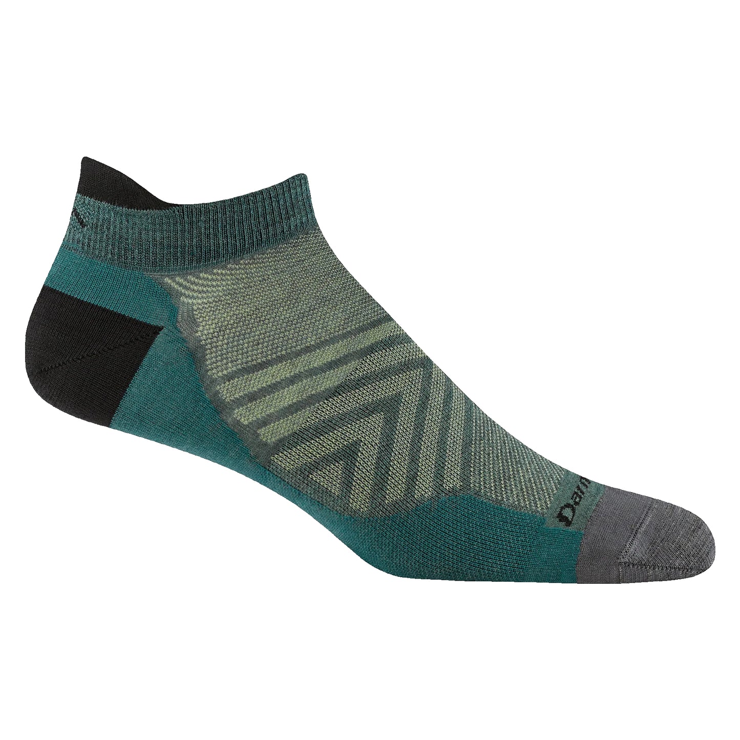 Darn Tough Men's Run No Show Tab Ultra-Lightweight Running Socks - Teal