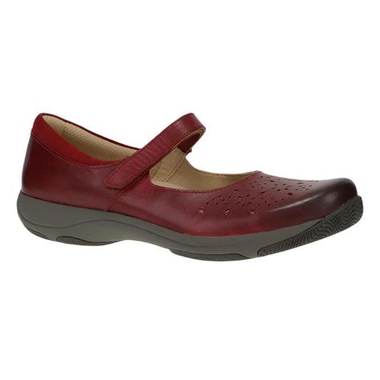 Dansko Stacy Mary Jane Clog - Red Waxy Burnished