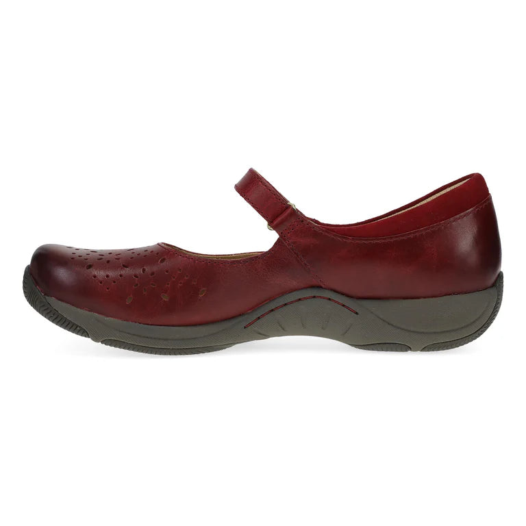 Dansko Stacy Mary Jane Clog - Red Waxy Burnished