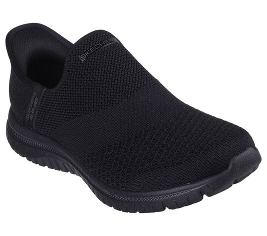 Skechers Women's Virtue Slip-In (Hands-Free) Sneaker - Black/Black