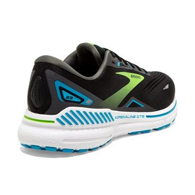 Brooks Men's Adrenaline GTS 23 Sneaker - Black/Hawaiian Ocean/Green