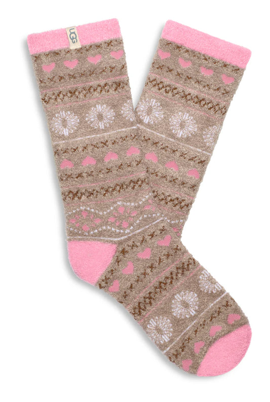 UGG® Women's Leslie Graphic Sock - Putty Fairisle