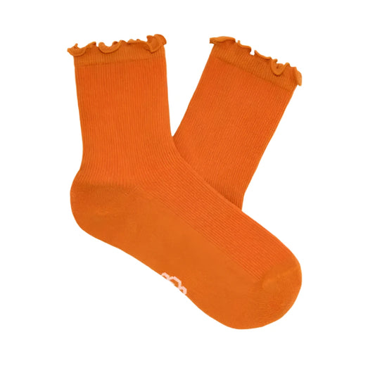 UGG Women's Karsyn Lettuce Edge Socks Dark Apricot