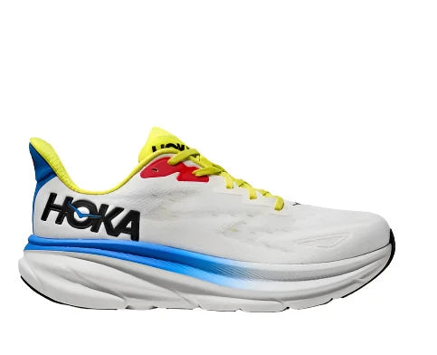 HOKA Men's Clifton 9 Running Sneakers - Blanc de Blanc/Virtual Blue