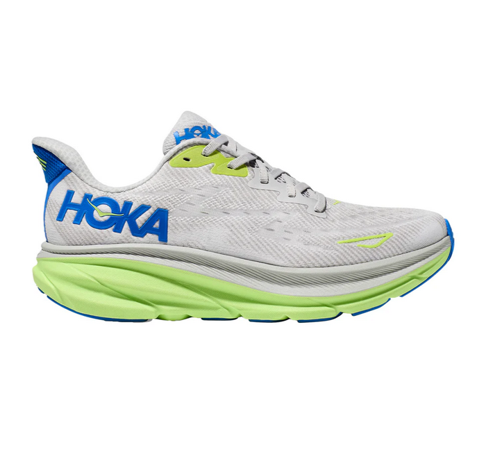 HOKA Men's Clifton 9 Sneaker - Stardust/Electric Cobalt