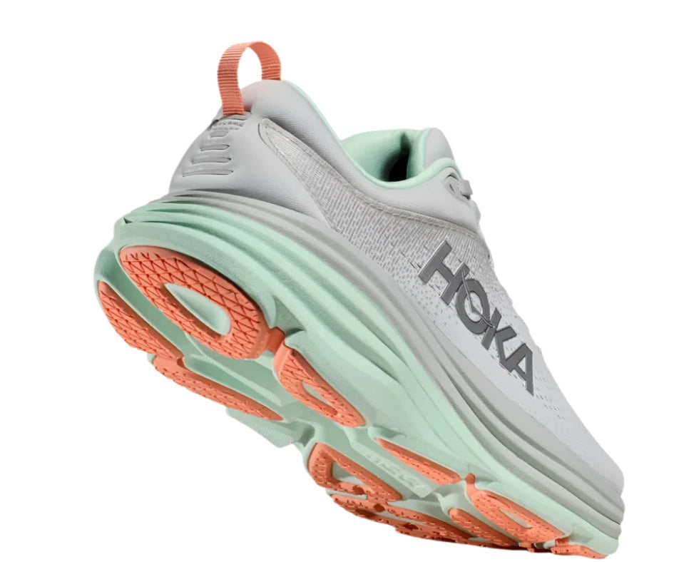 HOKA Women's Bondi 8 Sneaker - Stardust/Aqua