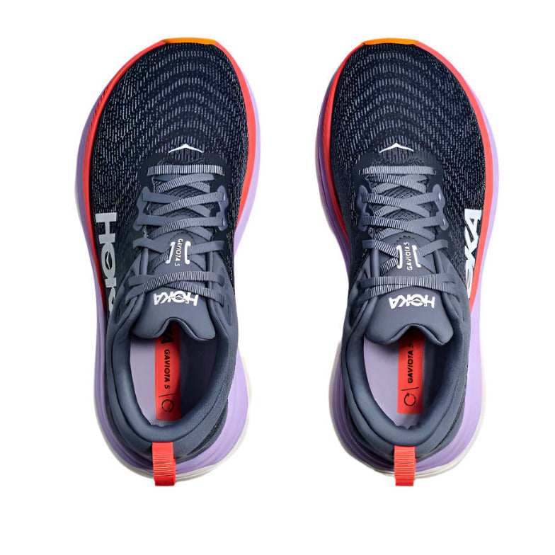 Hoka Women's Gaviota 5 Stability Running Shoes - Anchor/Grapefruit