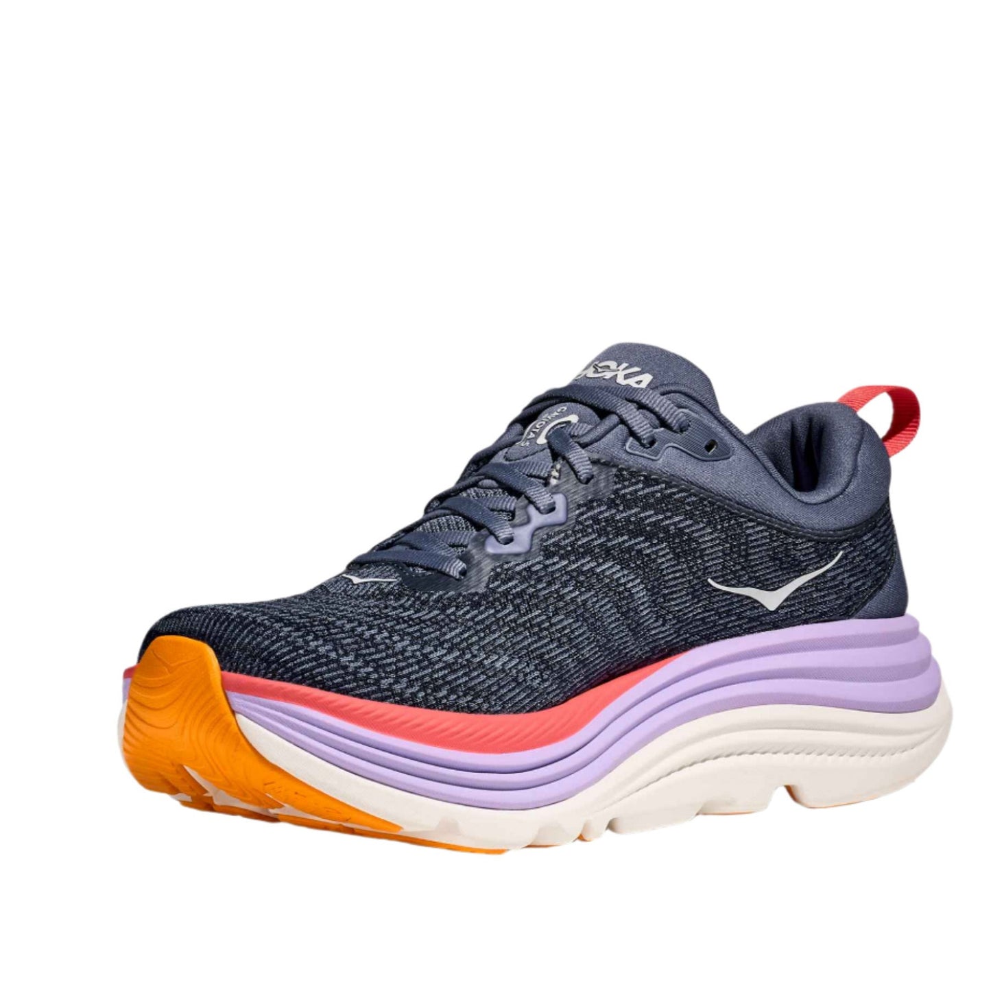Hoka Women's Gaviota 5 Stability Running Shoes - Anchor/Grapefruit