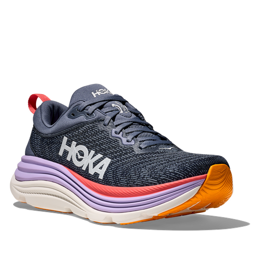 Hoka Women's Gaviota 5 Stability Running Shoes - Anchor/Grapefruit