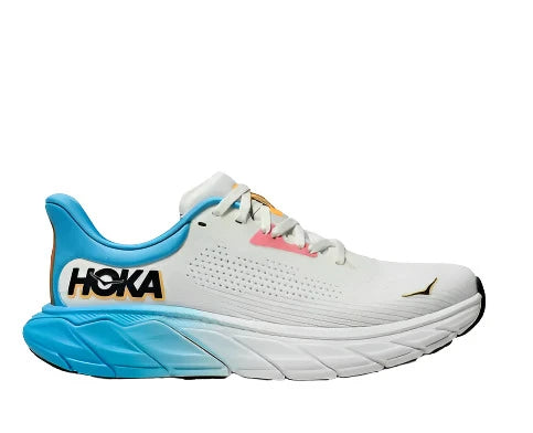 Hoka Women's Arahi 7 Sneaker - Blanc de Blanc/Swim Day