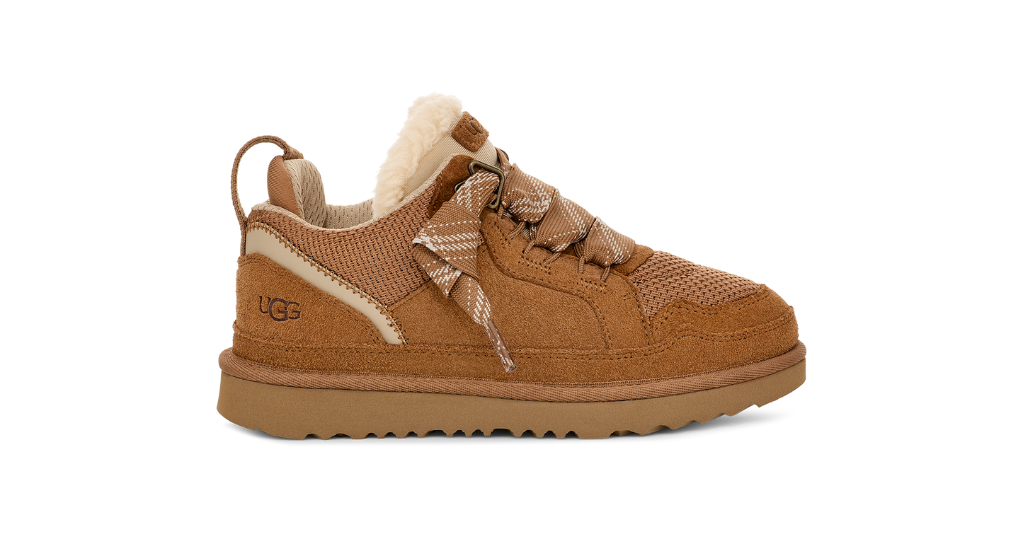 UGG Kids Lowmel Sneaker (Big Kid 13-6)- Chestnut
