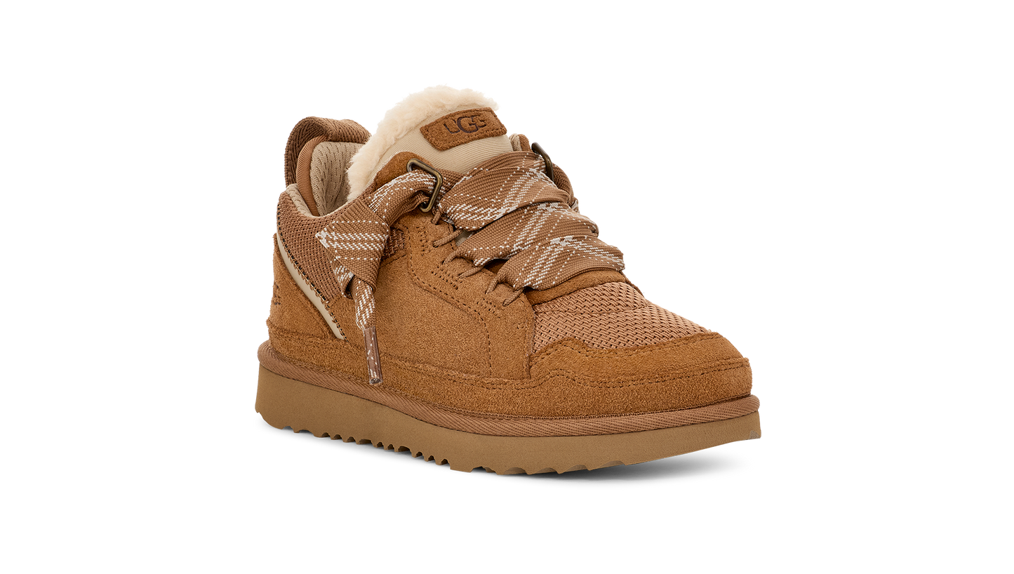 UGG Kids Lowmel Sneaker (Big Kid 13-6)- Chestnut