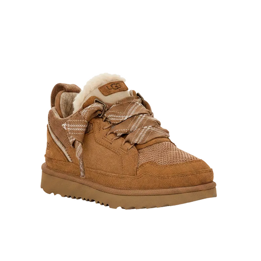 UGG Kids Lowmel Sneaker (Big Kid 13-6)- Chestnut