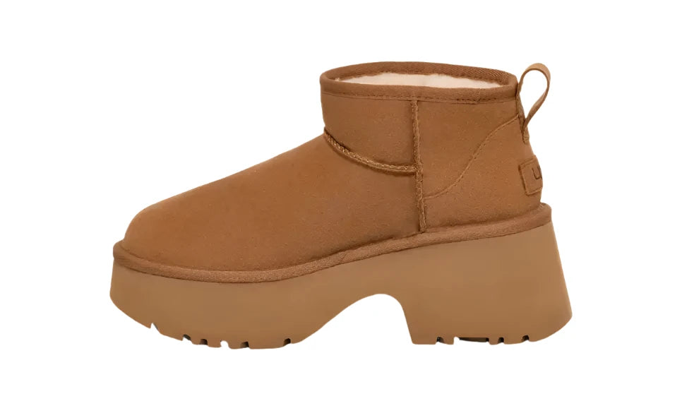 UGG® Women's Classic Ultra Mini New Heights Boot - Chestnut