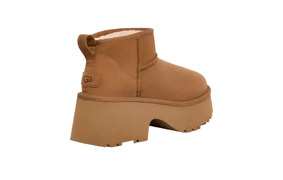 UGG® Women's Classic Ultra Mini New Heights Boot - Chestnut