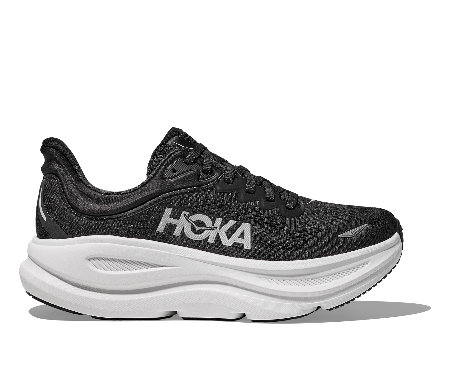 HOKA Men's Bondi 9 Ultra Cushioned Running Shoe - Black/White