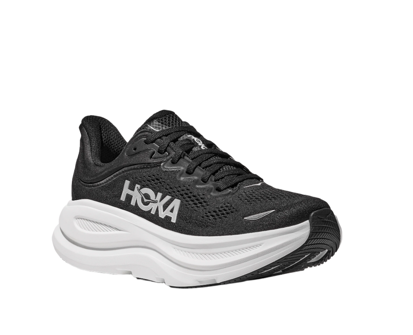 HOKA Men's Bondi 9 Ultra Cushioned Running Shoe - Black/White