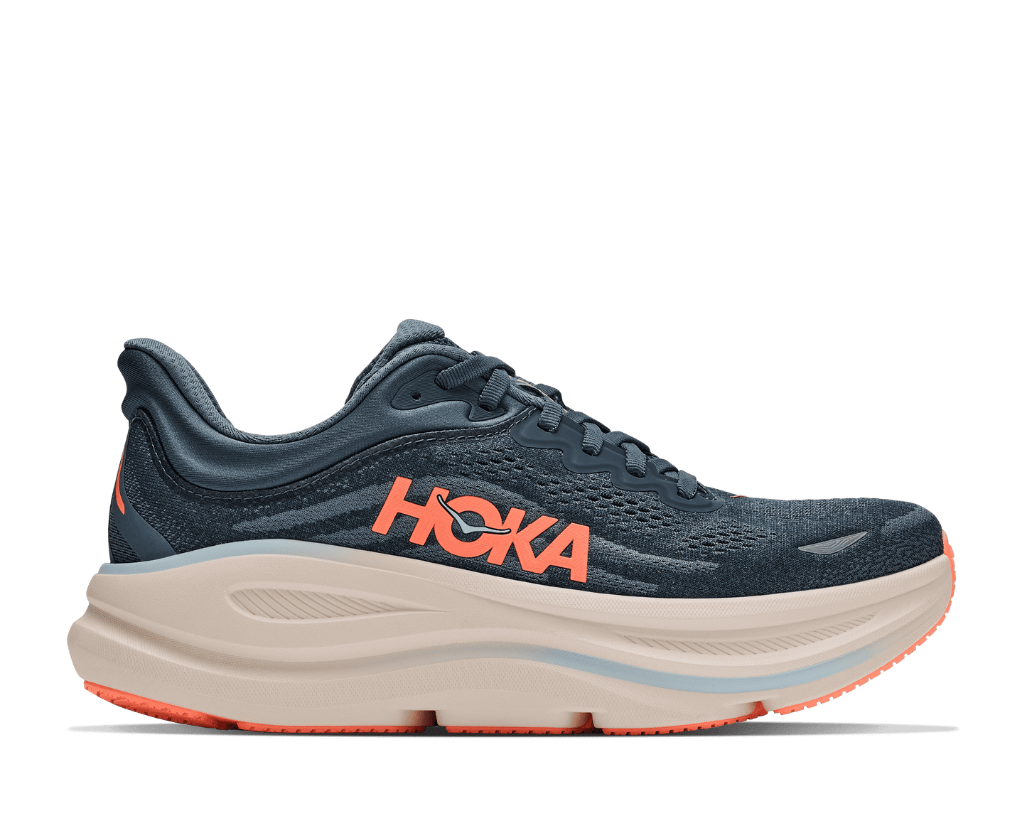 Hoka Women's Bondi 9 Running Shoe= Faded Navy/Slate Blue