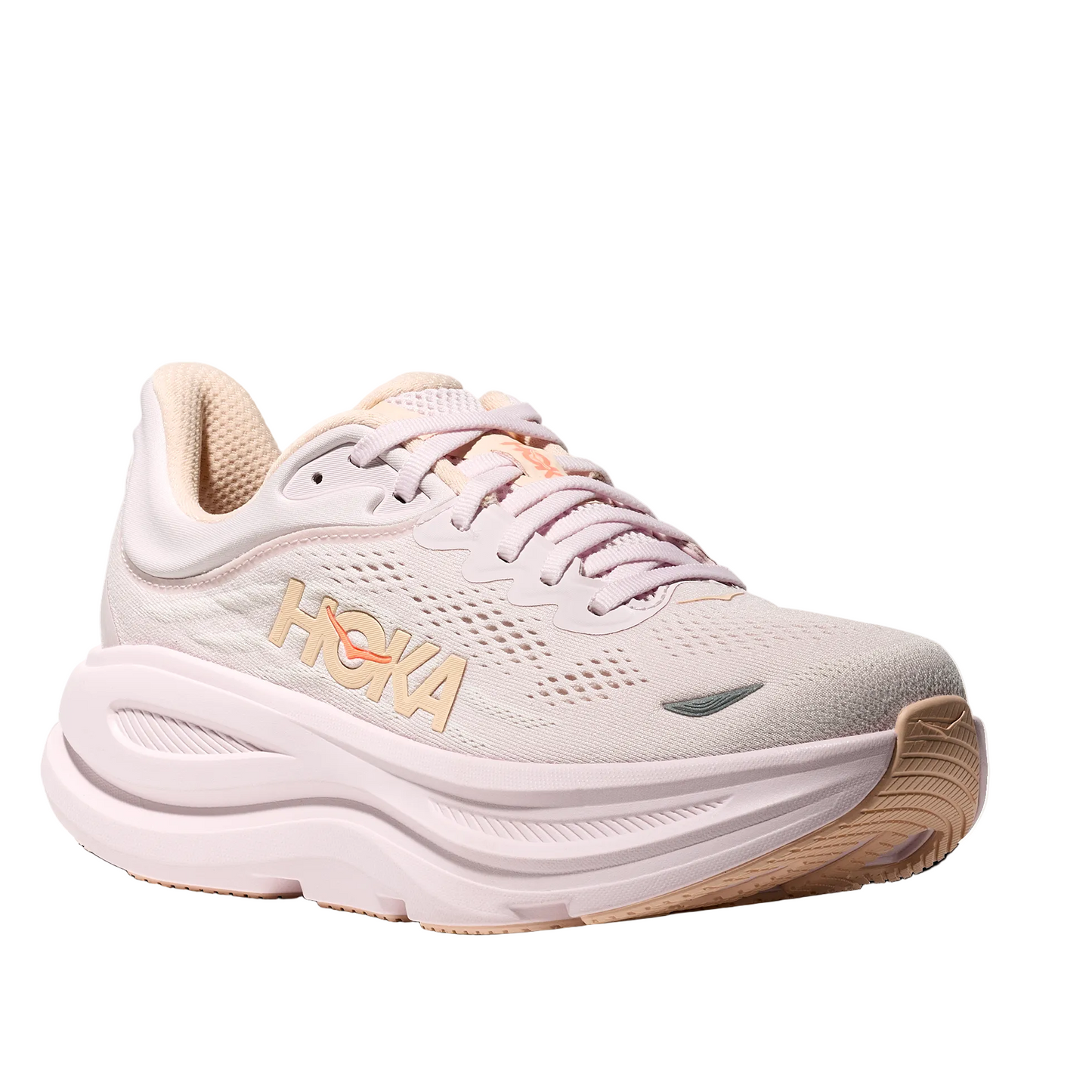 Hoka Women's Bondi 9 Sneaker - Lilac cream / Tangerine glow