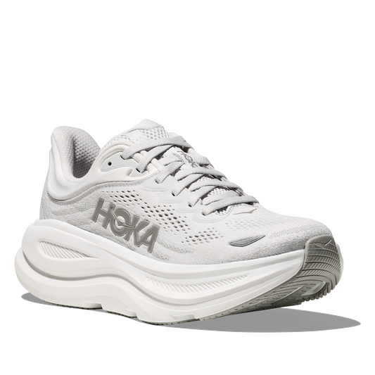 HOKA Women's Bondi 9 Everyday Running Shoe - Stardust/Sliver