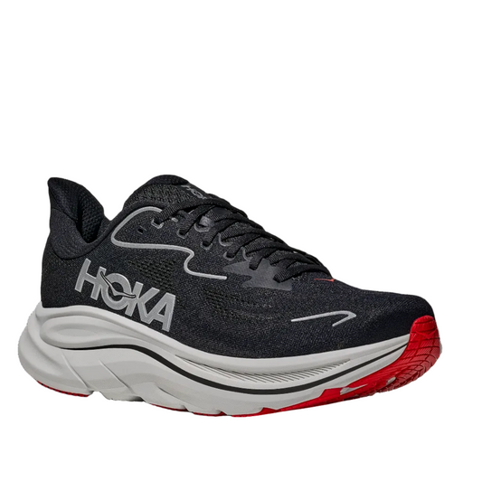 Hoka Men's Clifton 10 Running Shoe - Black/Silver