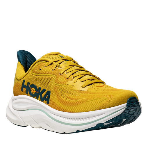 Hoka Men's Clifton 10 Running Shoes - Yellow Gold / Tidal Wave