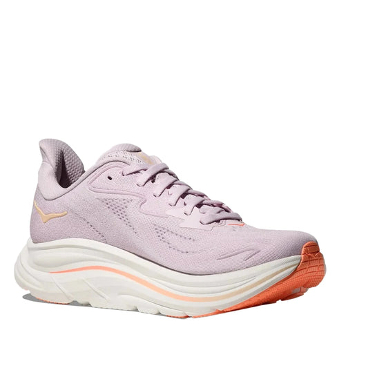 Hoka Women's Clifton 10 Sneakers- Lilac cream / tangerine glow