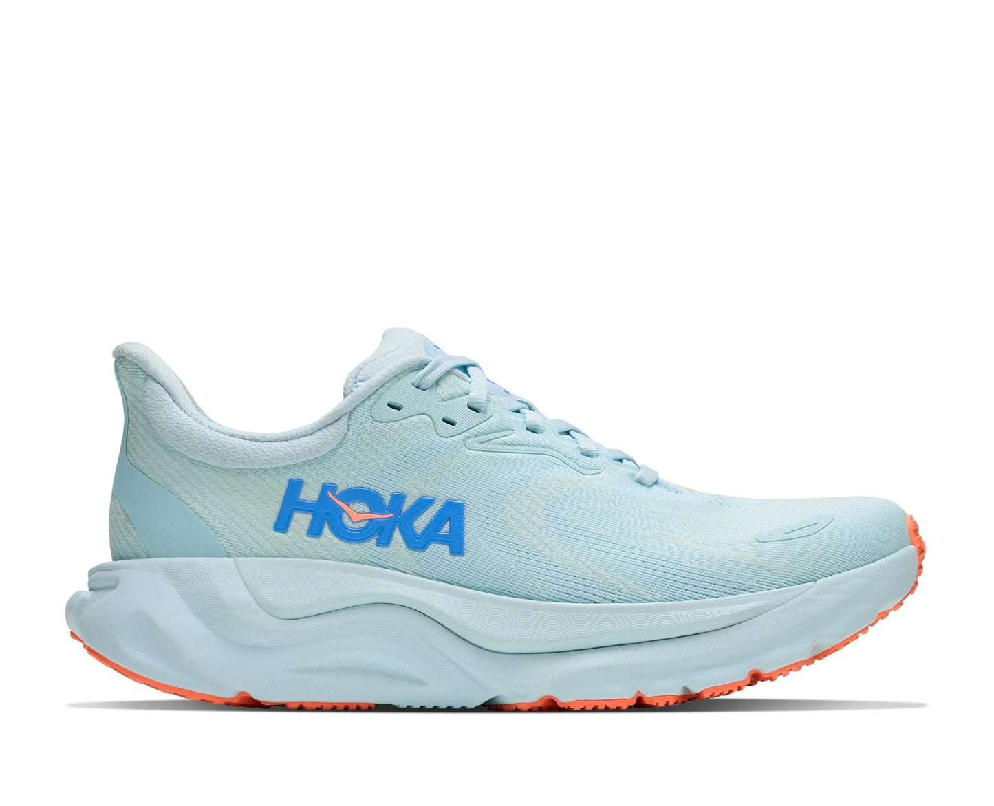HOKA Women's Arahi 8 Running Shoe - Glimmering Blue / Neon Cantaloupe