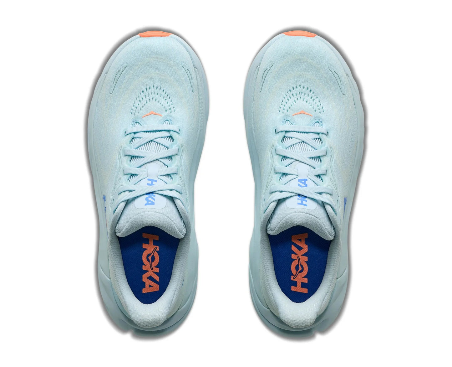 HOKA Women's Arahi 8 Running Shoe - Glimmering Blue / Neon Cantaloupe