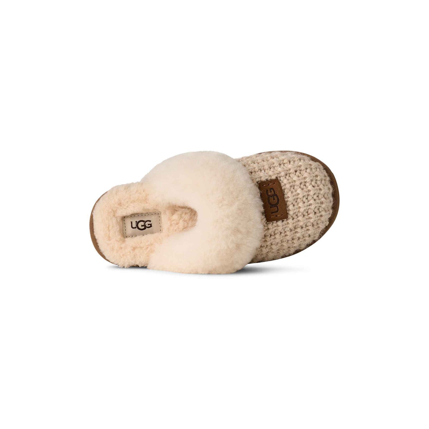 UGG Kids Cozy II Knit Slippers - Cream