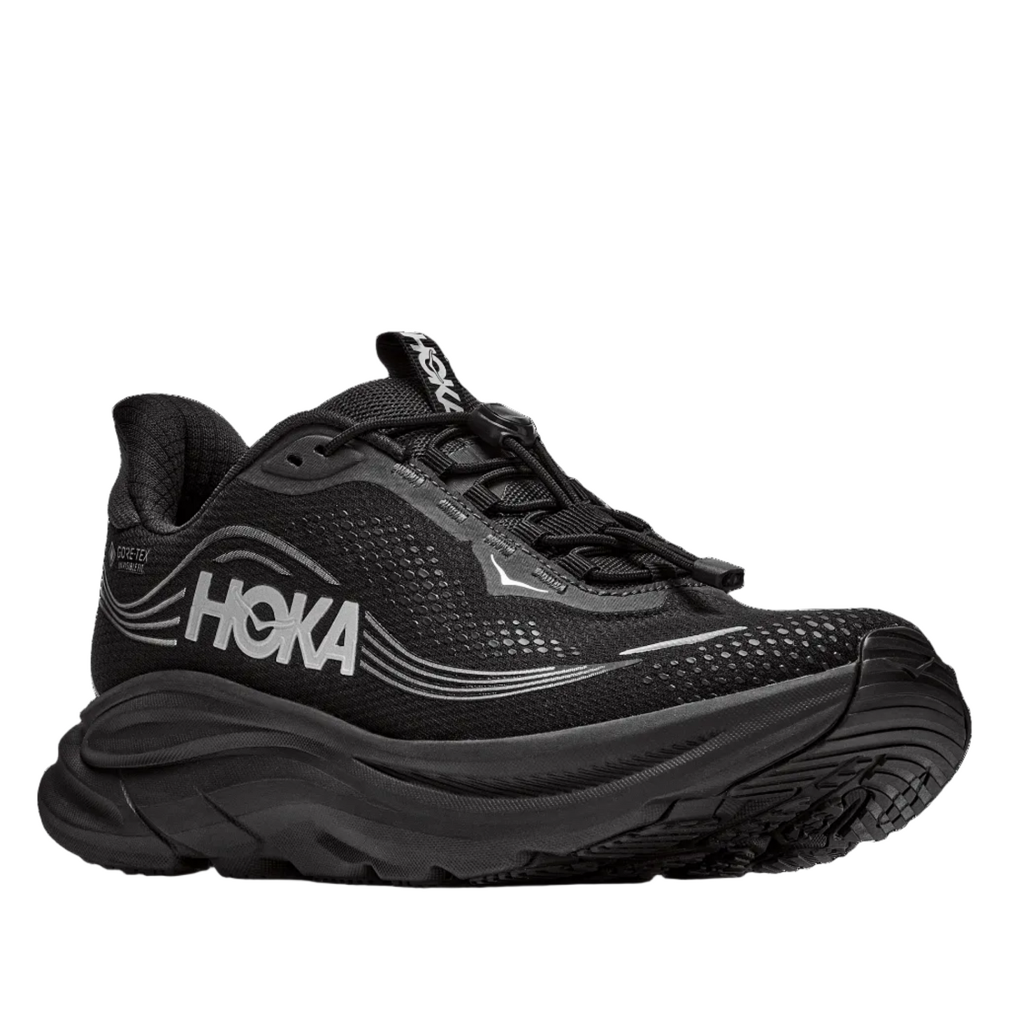 Hoka Men's Clifton 11 Gore-Tex Running Shoes - Black/Black