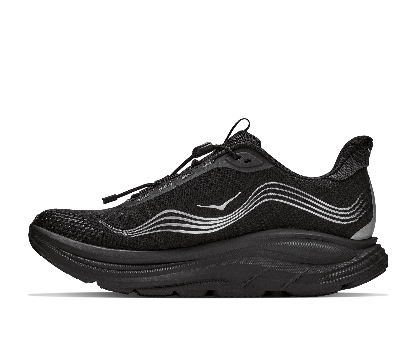 Hoka Men's Clifton 11 Gore-Tex Running Shoes - Black/Black