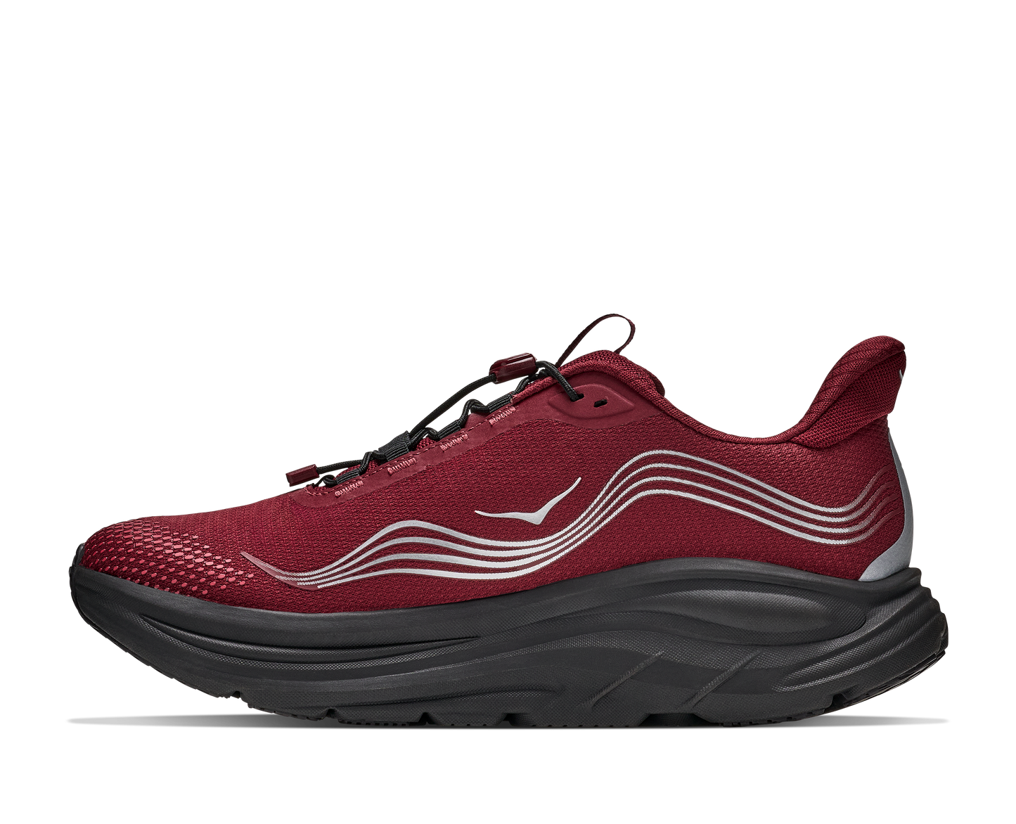 Hoka Men's Clifton 11 Gore-Tex Running Shoes - Varsity Burgundy/Carbon Black