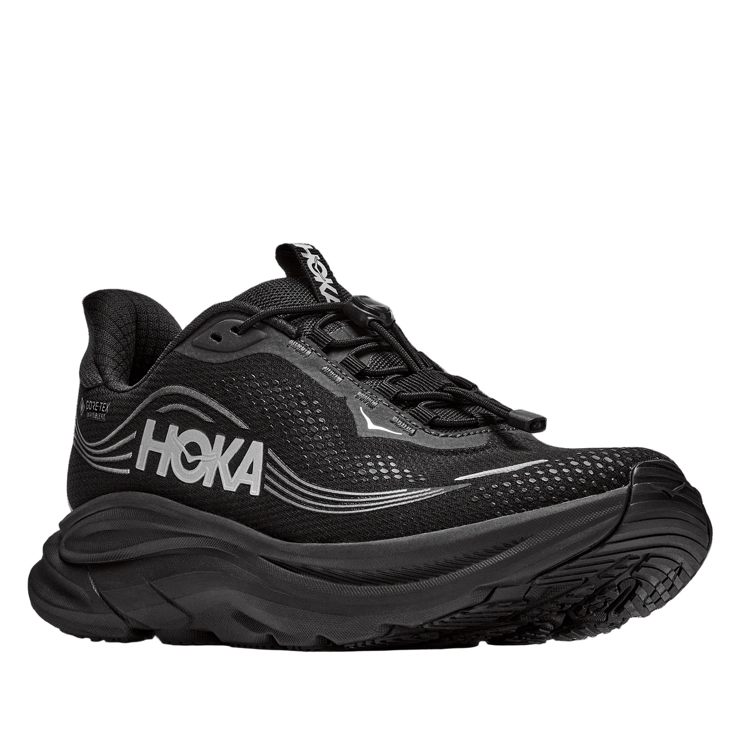 Hoka Women's Clifton 11 Gore-Tex Running Shoe - Black/Black