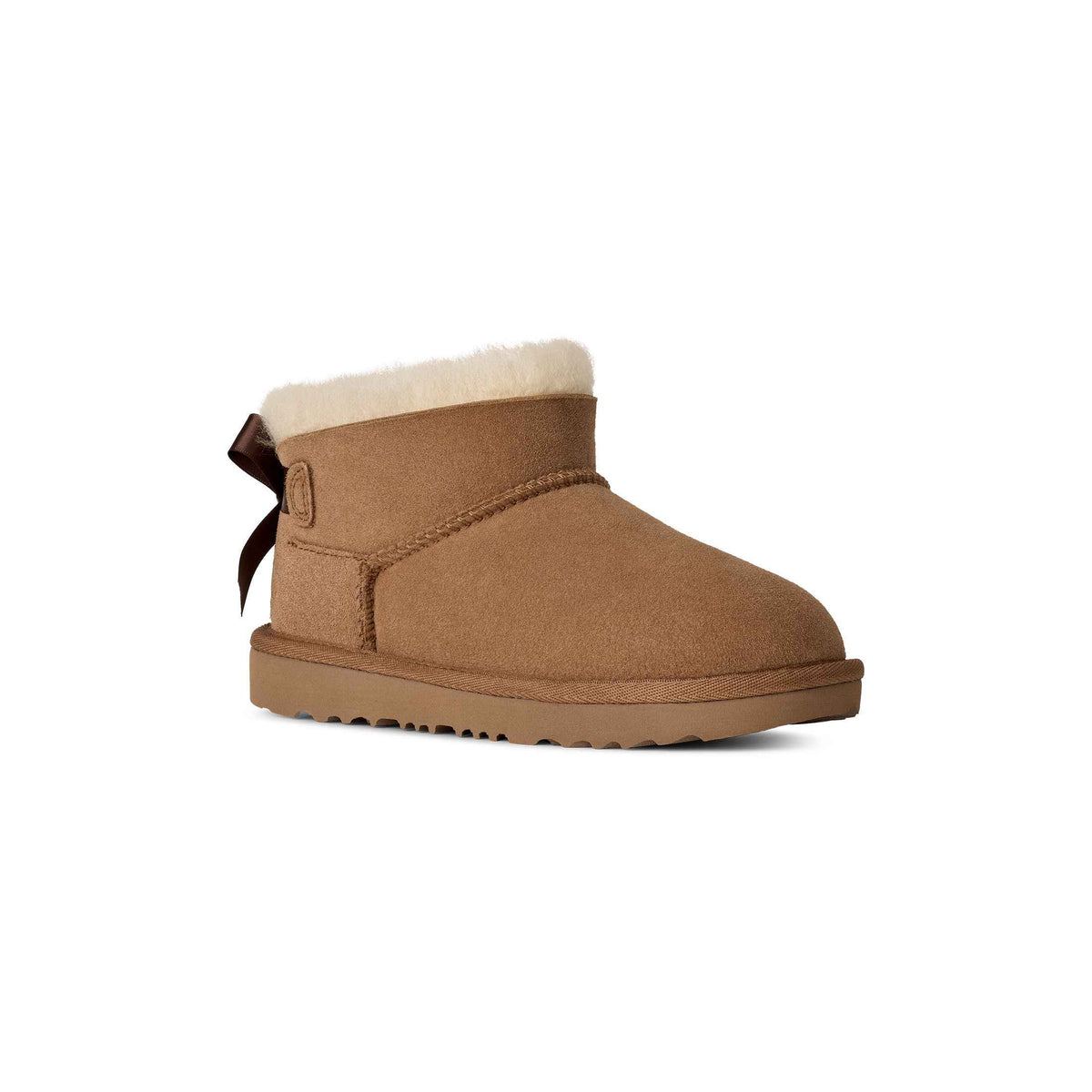 UGG Big Kids' Ultra Mini Bailey Bow (sizes 13-6) - Chestnut