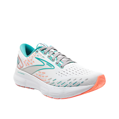 Brooks Women's Glycerin 20  Sneaker - Oyster/Latigo Bay/Coral