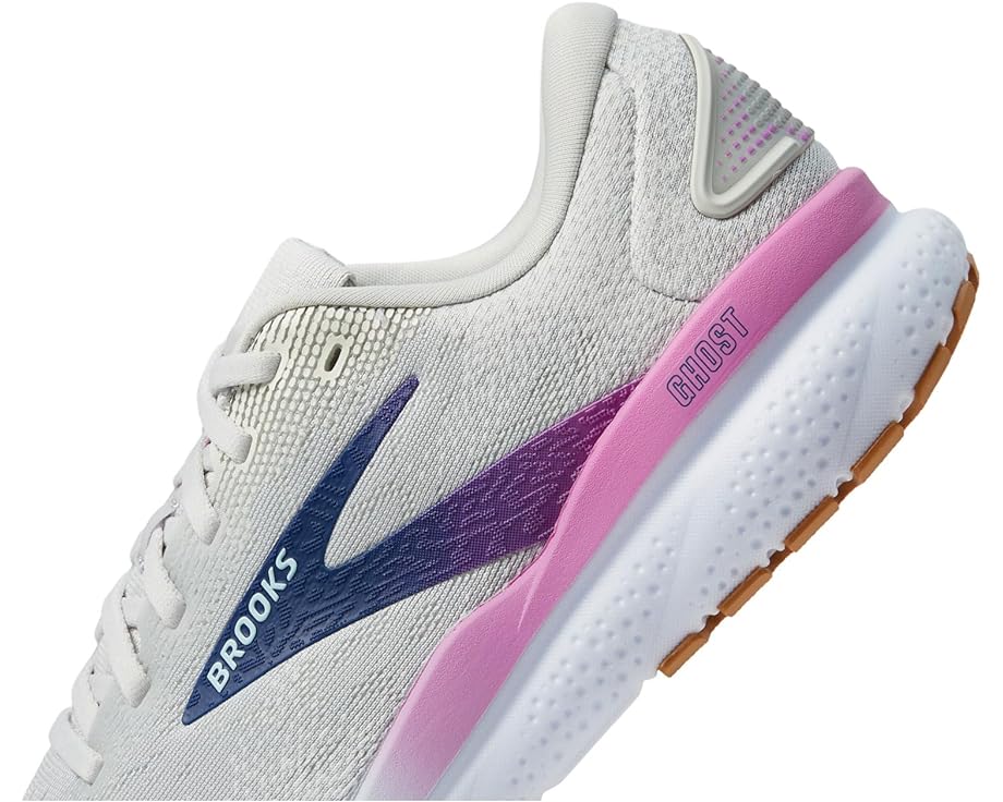 Brooks Women's Ghost 16 Sneaker - White/Grey/Estate Blue