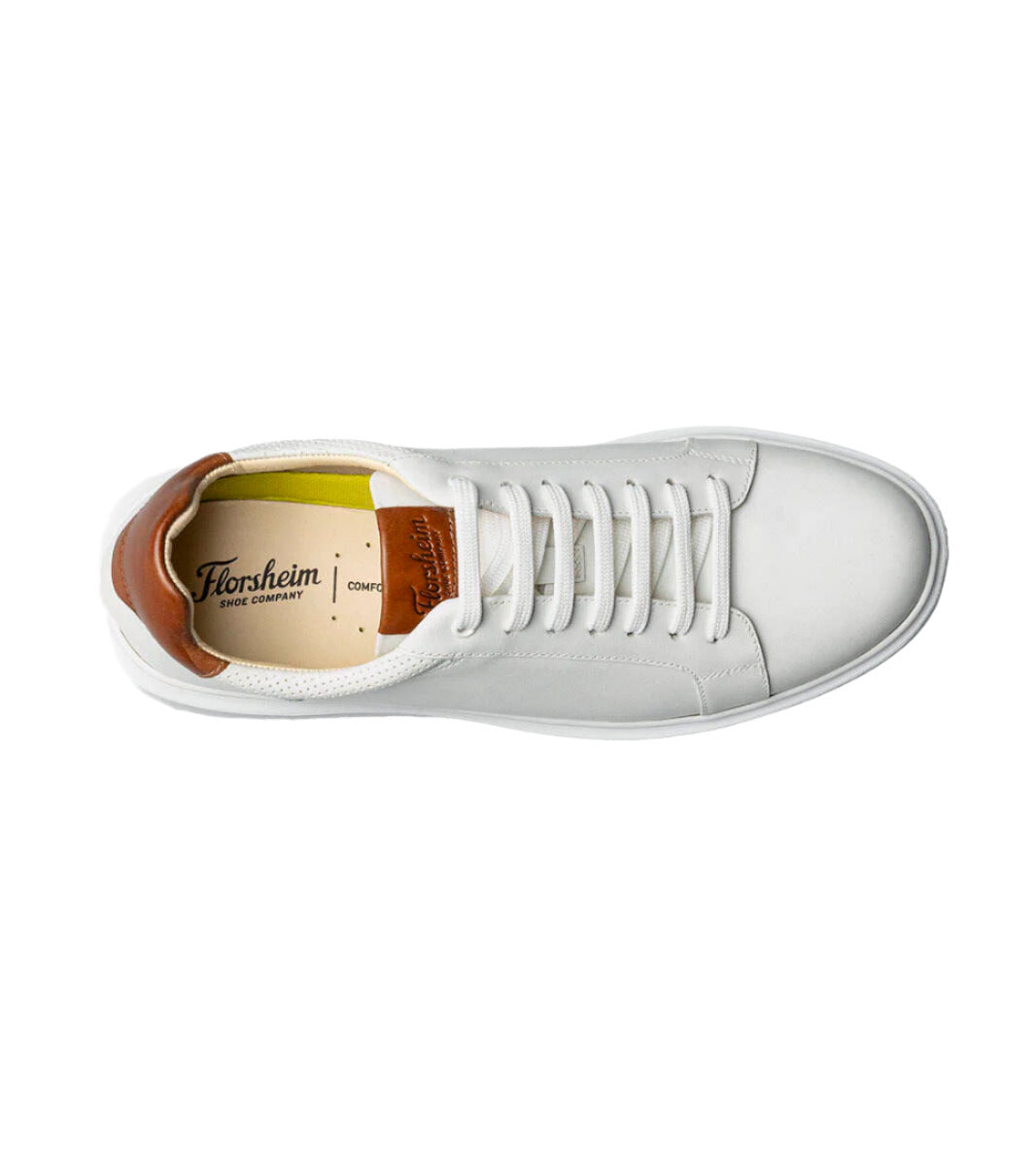 Florsheim Men's Social Lace To Toe Sneaker - White