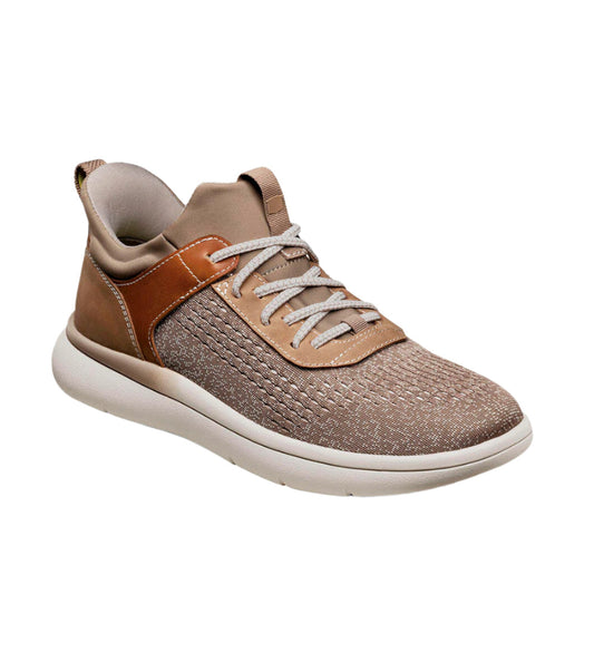 Florsheim Men's Fleet Knit Elastic Lace Sneaker - Taupe