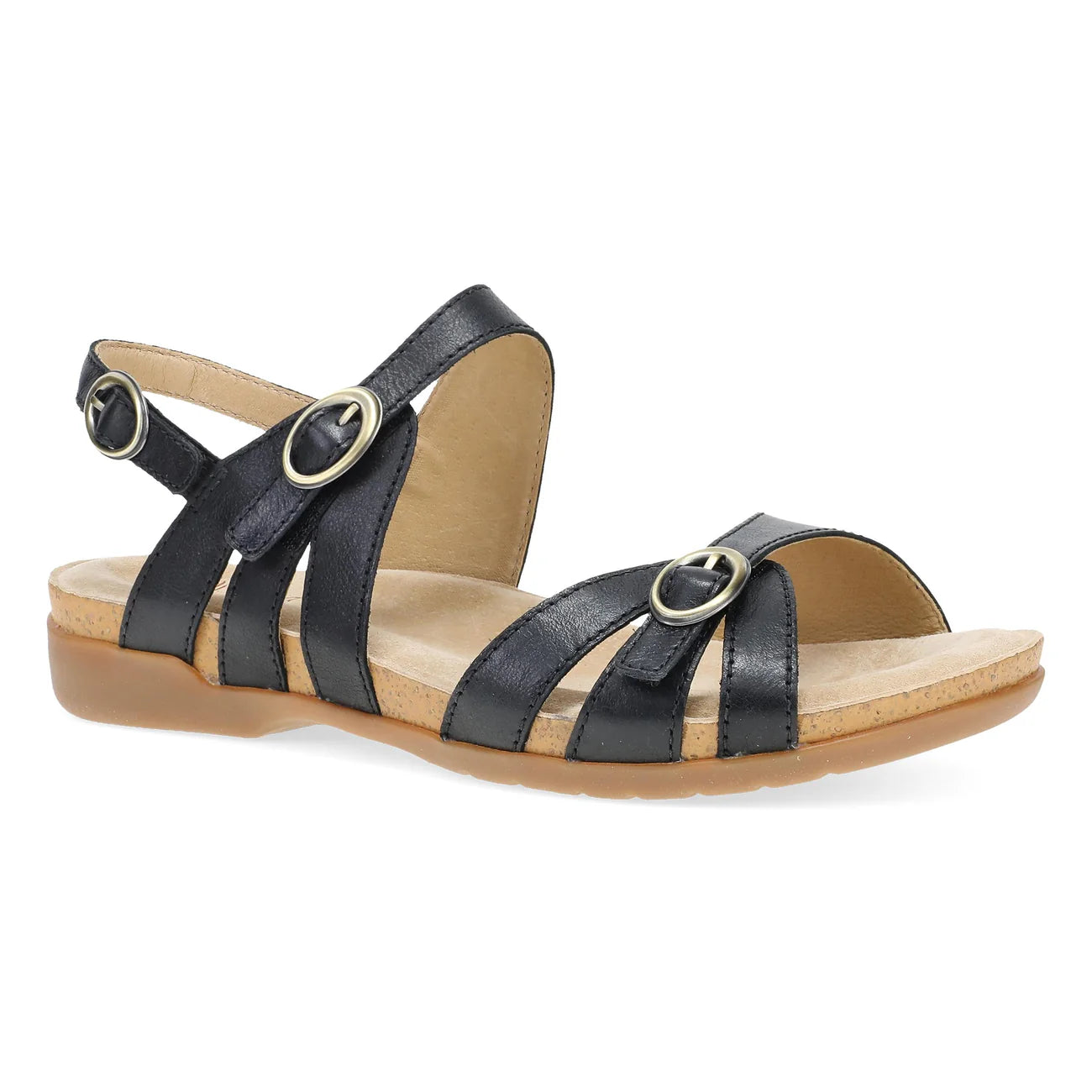 Dansko Women's Ruthie Sandal - Black Leather