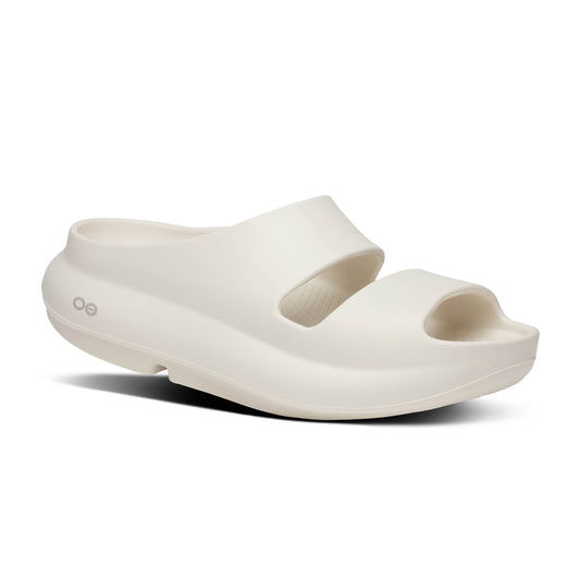 Oofos Ooyea Plus Slide Sandal- Chalk